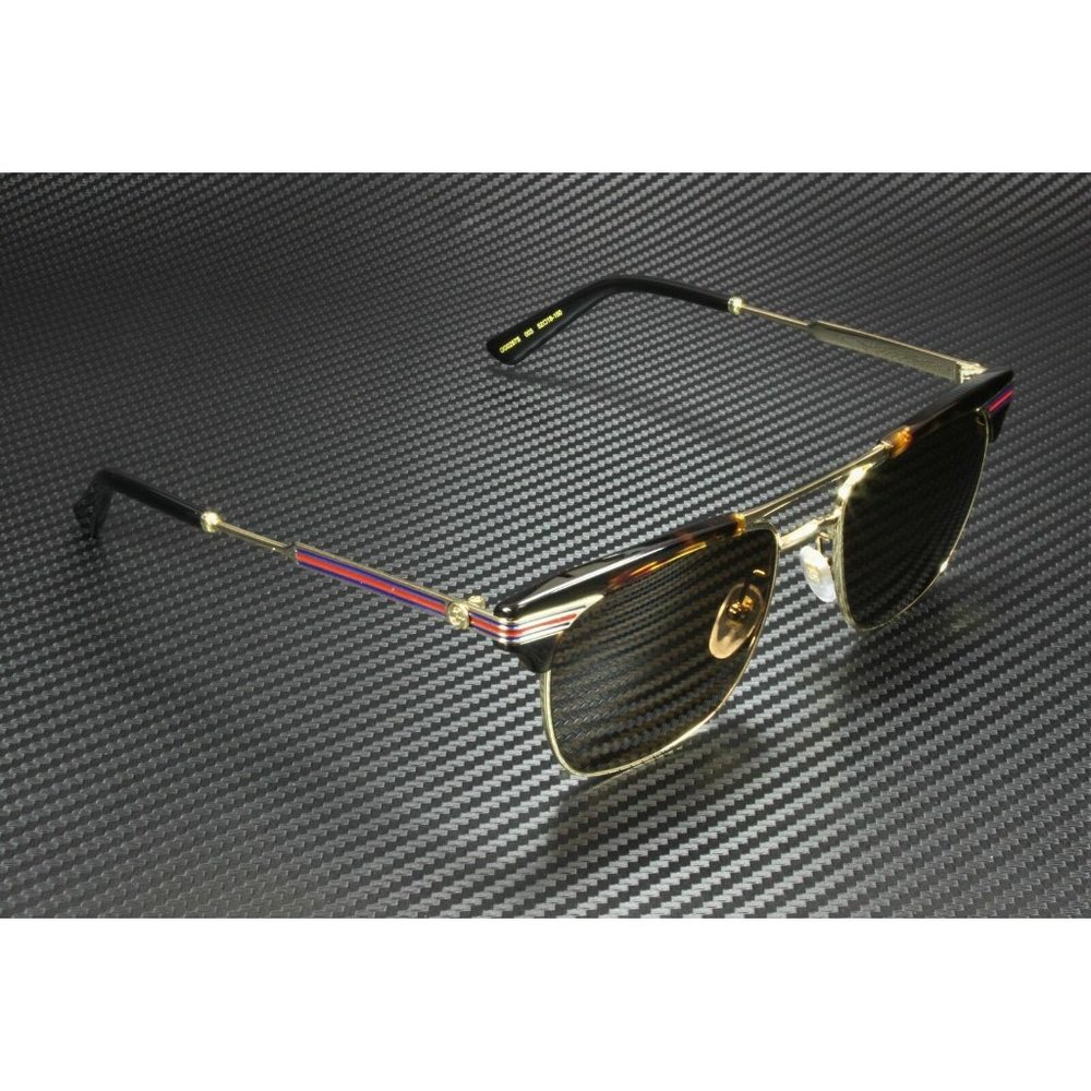 Gucci Havana Gold Men's 52mm Sunglasses - Picture 3 of 4